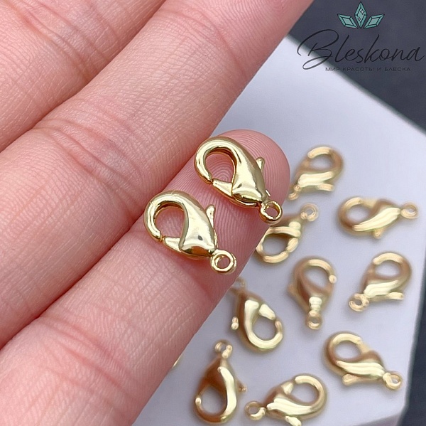 12 мм Цвет золото, Замок округлый