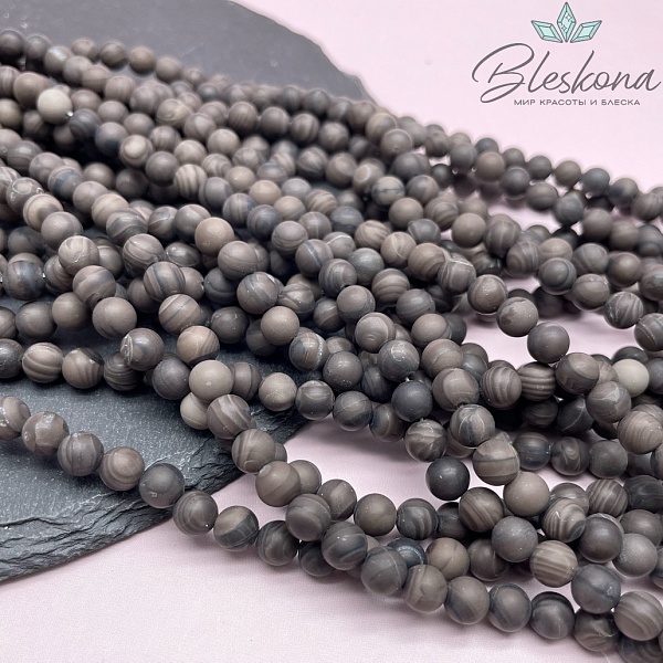 Яшма  Кофейная матовая 6,5 мм