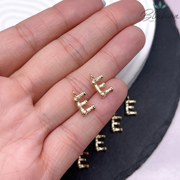 12 мм Цвет золото, Буквы веточки E 