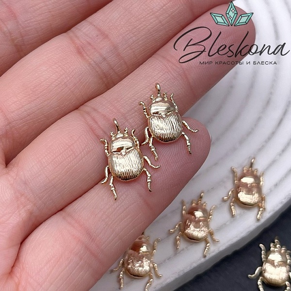 16,8*12,8 мм Цвет золото, Подвеска Жук скарабей