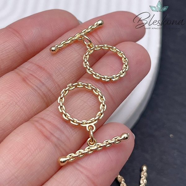 13,7*2 мм Цвет золото, Замок Тогл круг цепь