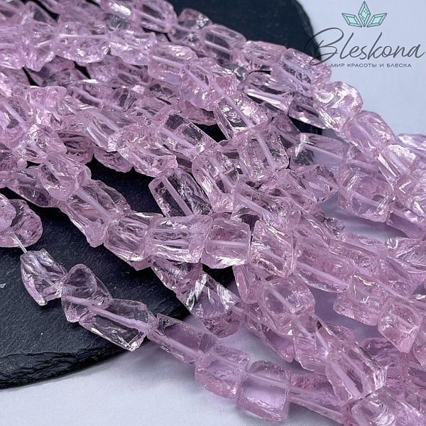  Аквакварц куски розовый (9-10)*(9-11)мм