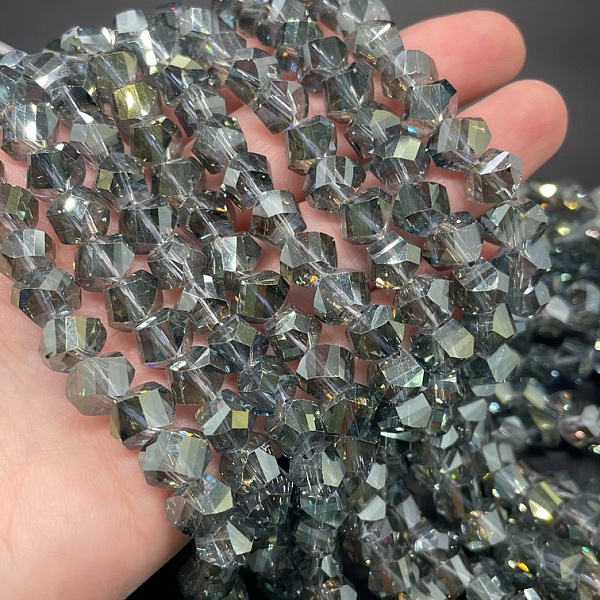 9,5 мм Стекло Lux, многоугольник, цвет серо- зеленый