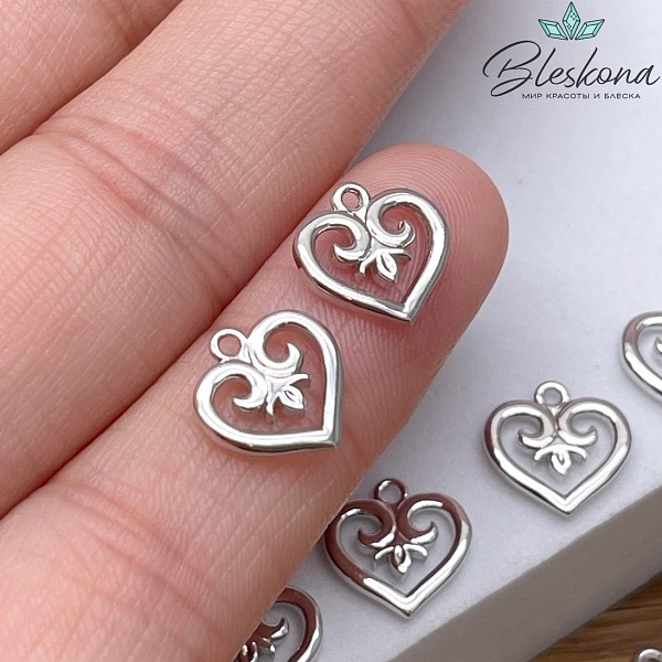 10*9,8 мм Цвет серебро, Подвеска Этно №8