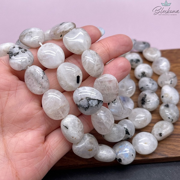 Лунный камень галтовка №4 16,5-17 мм