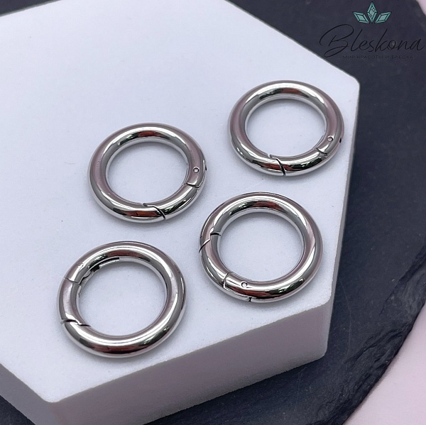 20 мм Цвет серебро, Замок кольцо 