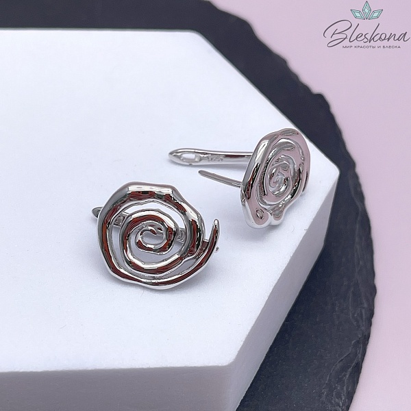 19*16 мм Цвет серебро, Швензы Спираль Люкс