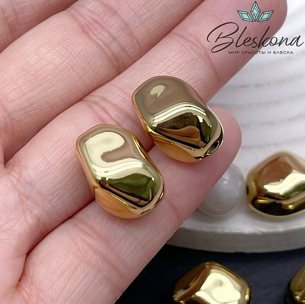 17*11 мм Цвет золото, Бусина фриформ