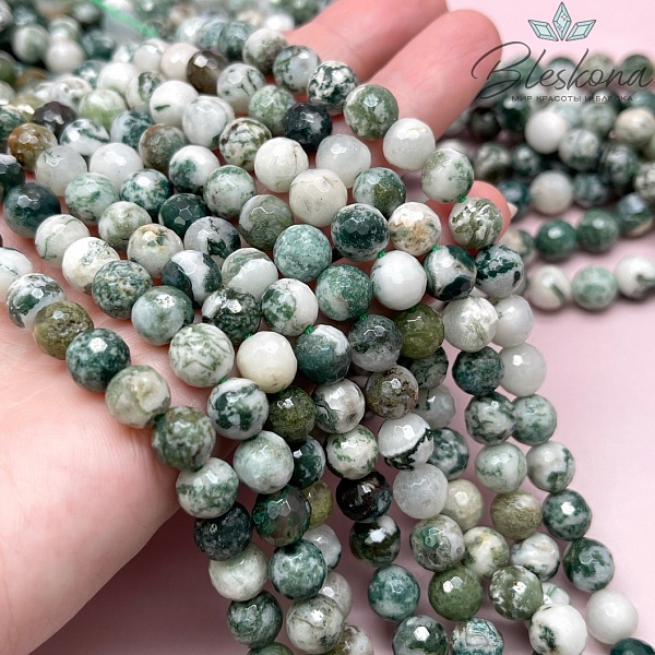 Агат древесный огранка 8 мм