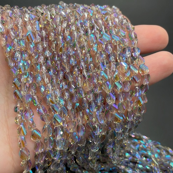 4*5 мм, Стекло Lux, фриформ, цвет сине-фиолетовый 