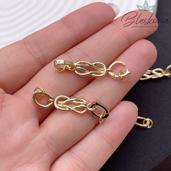 35*7,5 мм Цвет золото, Замок узелок бейлы