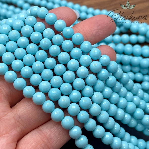 Оникс голубой (имитация) 6 мм 