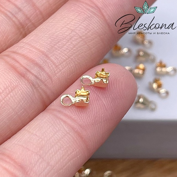 Концевик с цапами, цвет золото 5,5*3мм