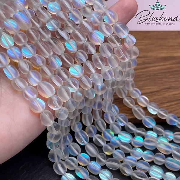 Опал прозрачный галтовка (имитация) 8-11 мм