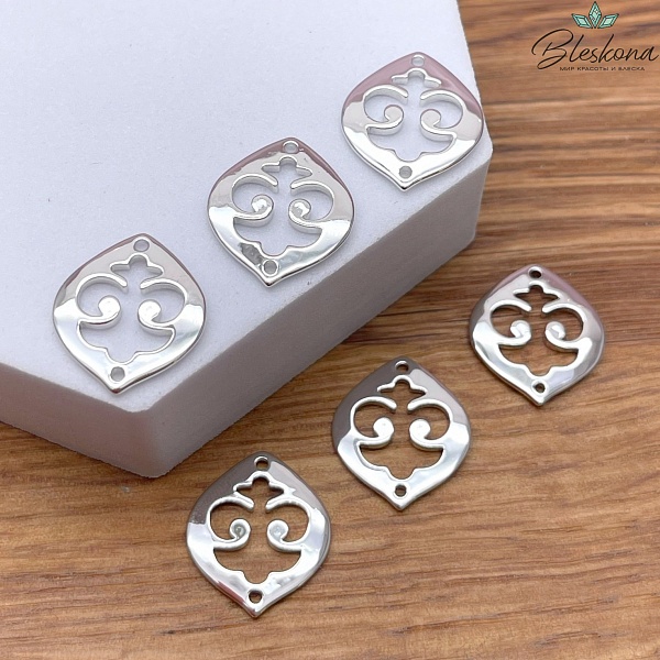 17*15 мм Цвет серебро, Коннектор Этно №10