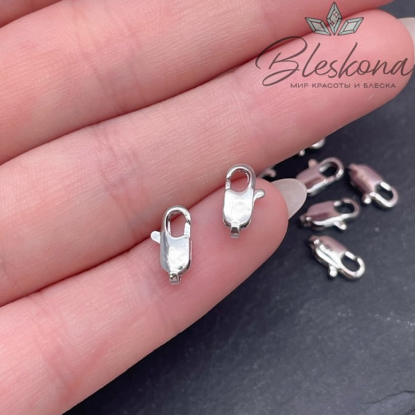 10 мм Цвет серебро, Замок Лобстер Люкс