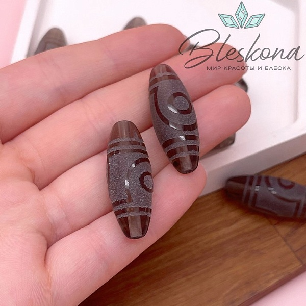 Бусина Дзи 2 глаза 30*11 мм