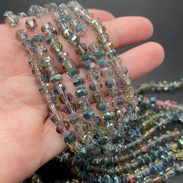 4,5*6 мм Стекло Lux, рондель прямоуг. огр. цвет хамелеон