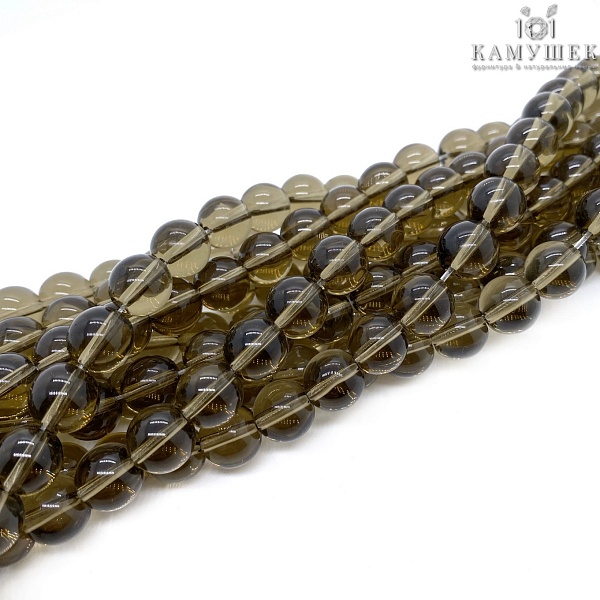 Бусины стекло серые Ø 10мм