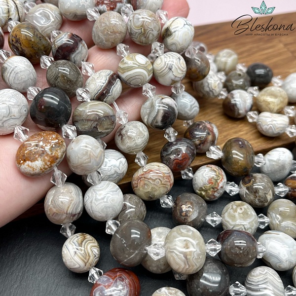 Агат Crazy lace галтовка (14-17)*(12-14) мм