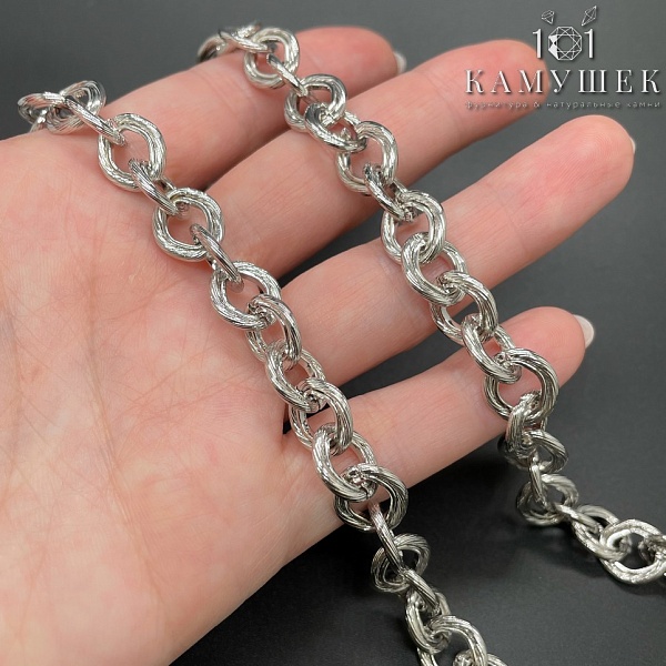 Цепь №47 цвет серебро 11,5*10 мм