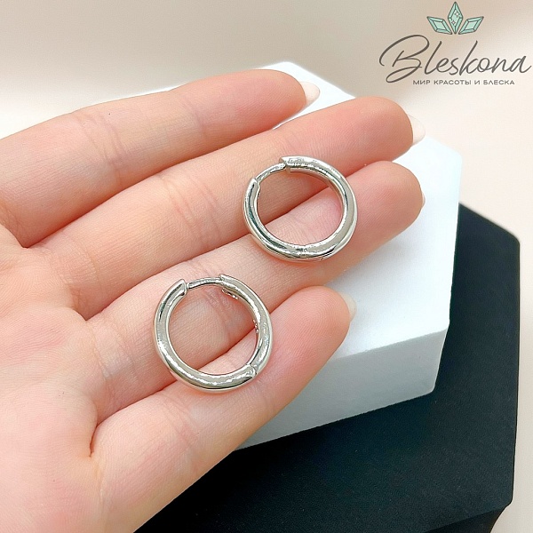 19,5мм  Цвет серебро, Швензы бублик Конго Люкс 