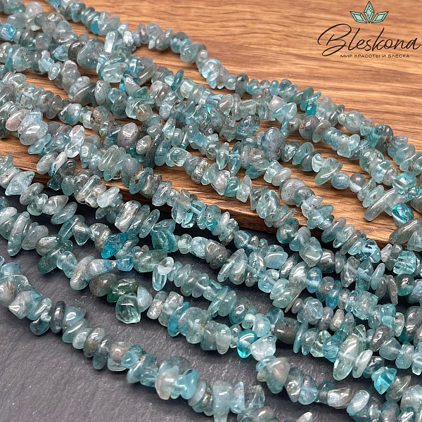 Крошка Апатит  ширина бусин ~ 7-11 мм