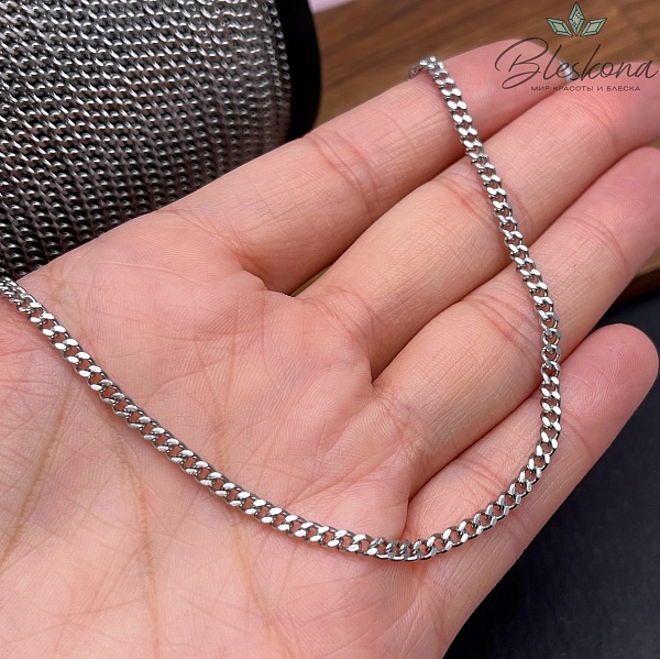 Цепь №С35 Цвет серебро 3,6*2,8 мм Сталь