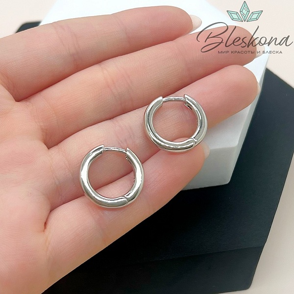 ⌀18мм Цвет серебро, Швензы бублик Конго Люкс