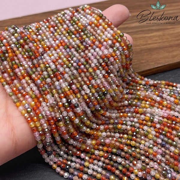 Циркон огранка микс 3 мм (кубический цирконий, фианит) 