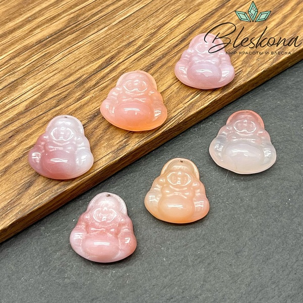 18*17 мм Подвеска Улыбающийся Будда (Хотэй) Агат