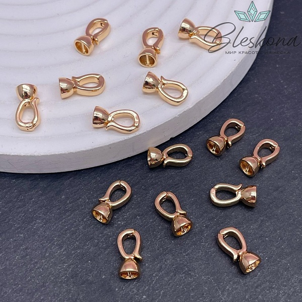 12*6 мм Цвет золото, Замок концевик 