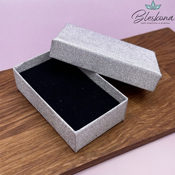 Коробка Серебро блестки 8*5*2см