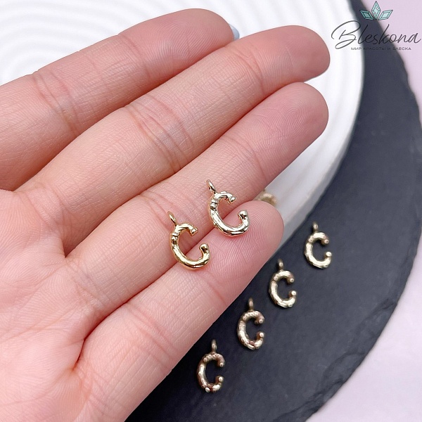 12 мм Цвет золото, Буквы веточки С 