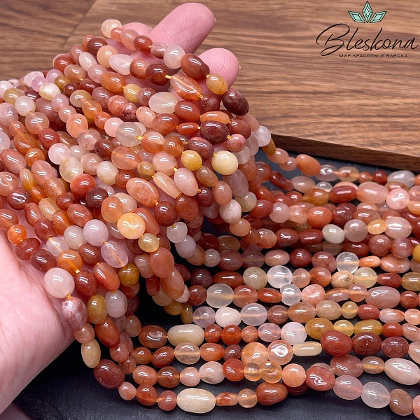 Кварц Рутиловый галтовка №4 (5-9)*(4-5) мм