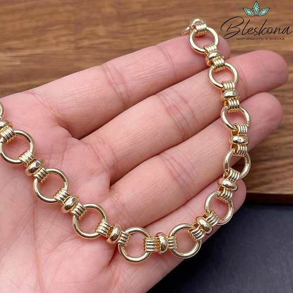 Цепь №42-1 цвет золото 10 мм/10*5 мм