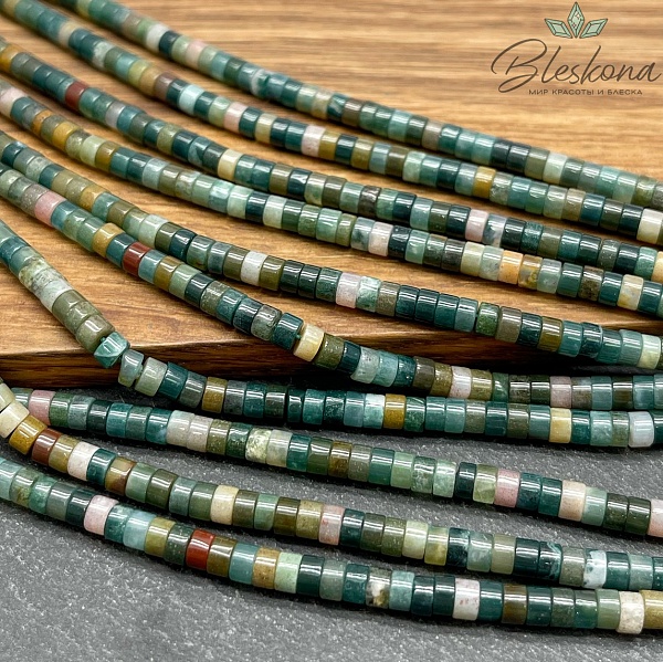 Агат индиский диски 4*2 мм