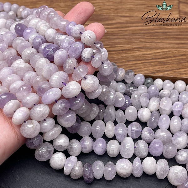 Аметист лавандовый галтовка (7-9)*(10-13) мм