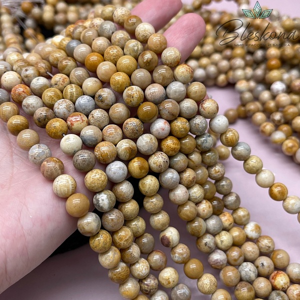 Окаменелый коралл Петоски №1 8 мм