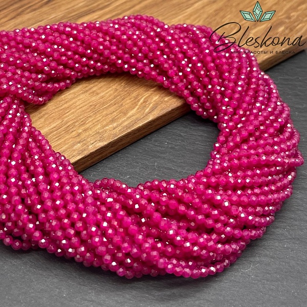 Рубин алмазная огранка синтетический (имитация) 3 мм