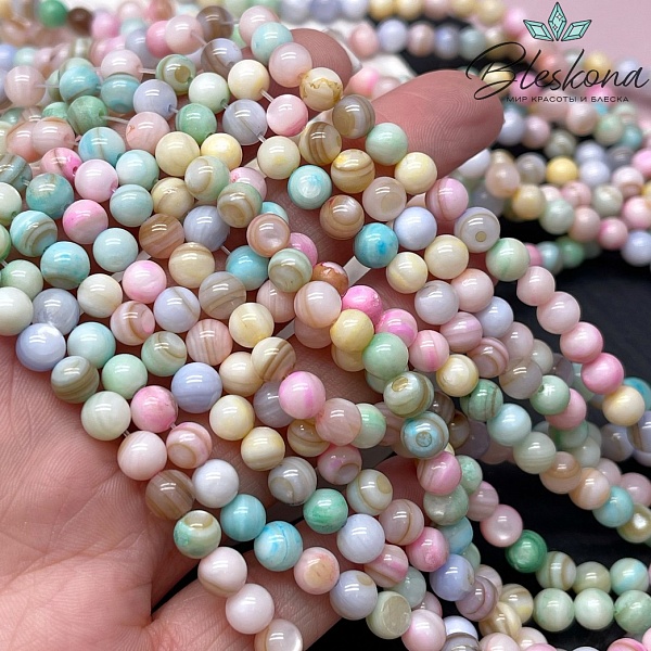 Перламутр микс №3  6 мм 