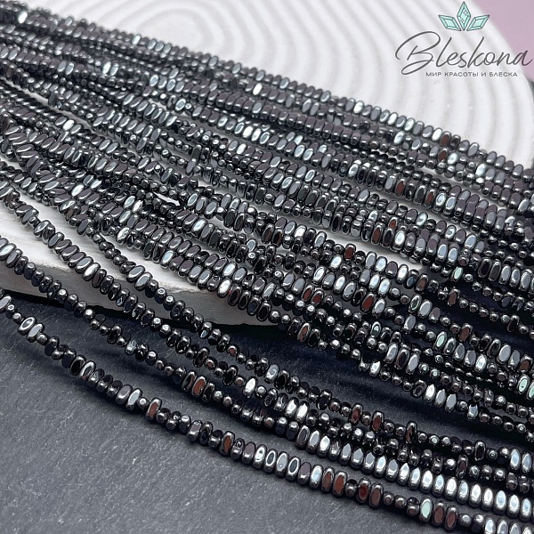 2*4 мм Гематин имитация, плоский прямоугольник 