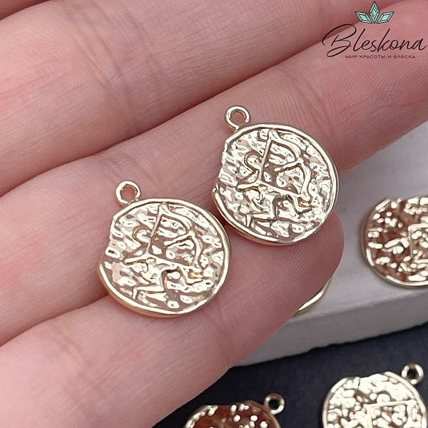 14 мм, цвет золото, Подвеска Стрелец Р16686