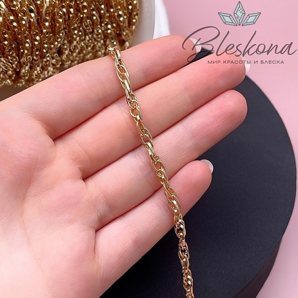 Цепь №119-1 цвет золото 6*3,5 мм