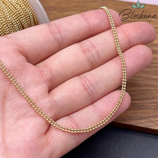 Цепь №129-1 цвет золото 2*2 мм