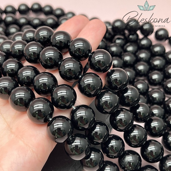 Агат черный 14 мм 