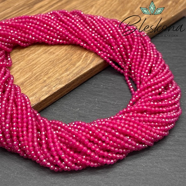 Рубин алмазная огранка синтетический (имитация) 2 мм