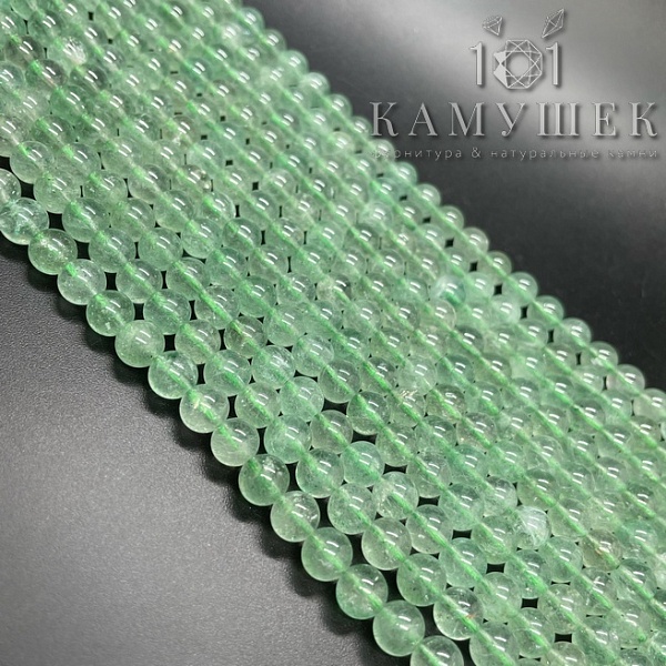  Кварц клубничный зеленый 6 мм