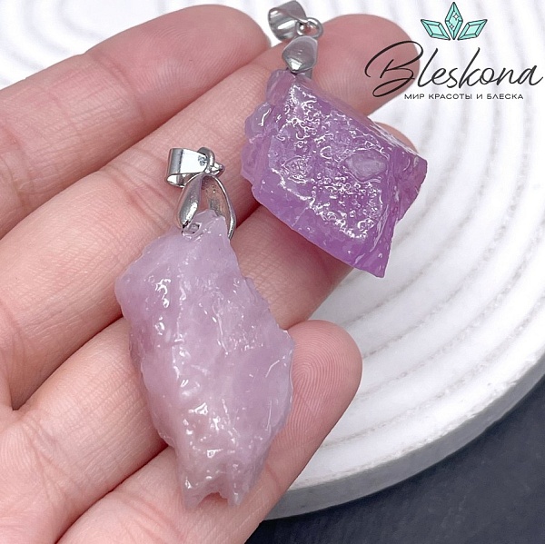 Подвеска Лавандовый  Аметист необработанный фриформ 18-22 мм 
