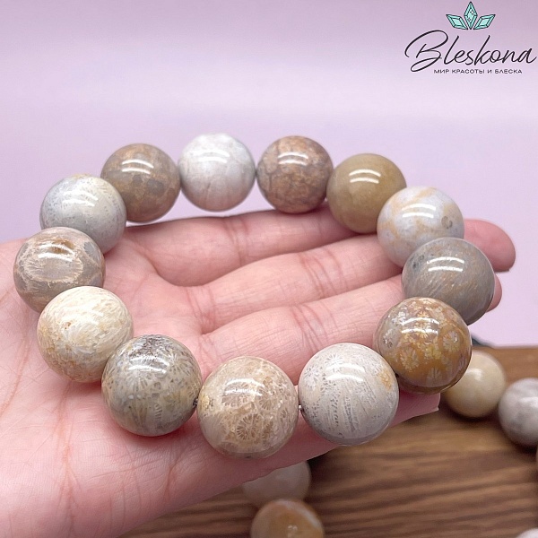 Окаменелый коралл Петоски сет 18 мм